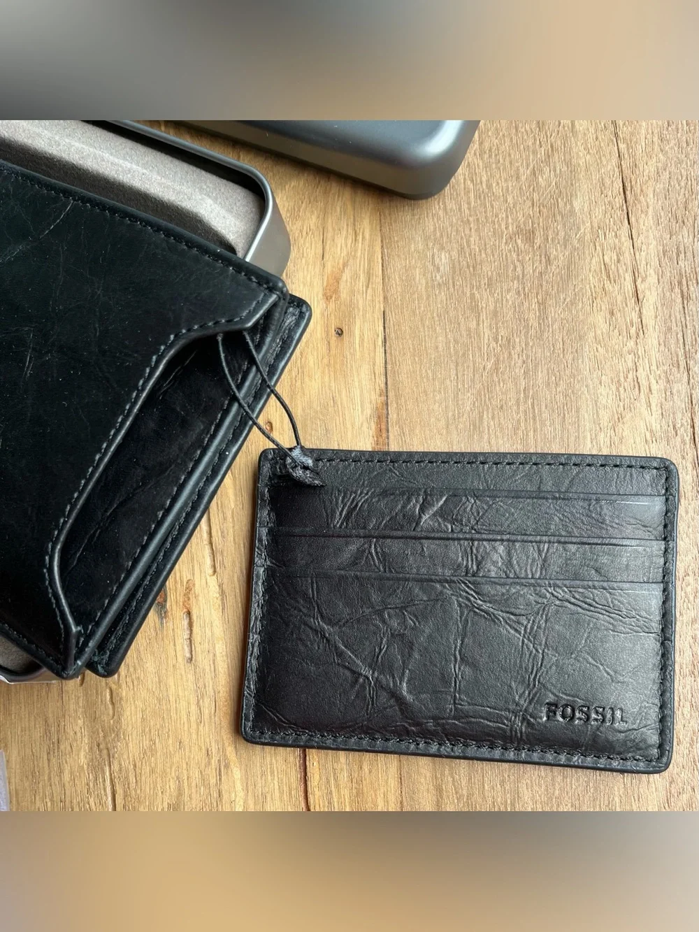Fossil Neel Sliding 2 IN 1  Bifold Wallet Black